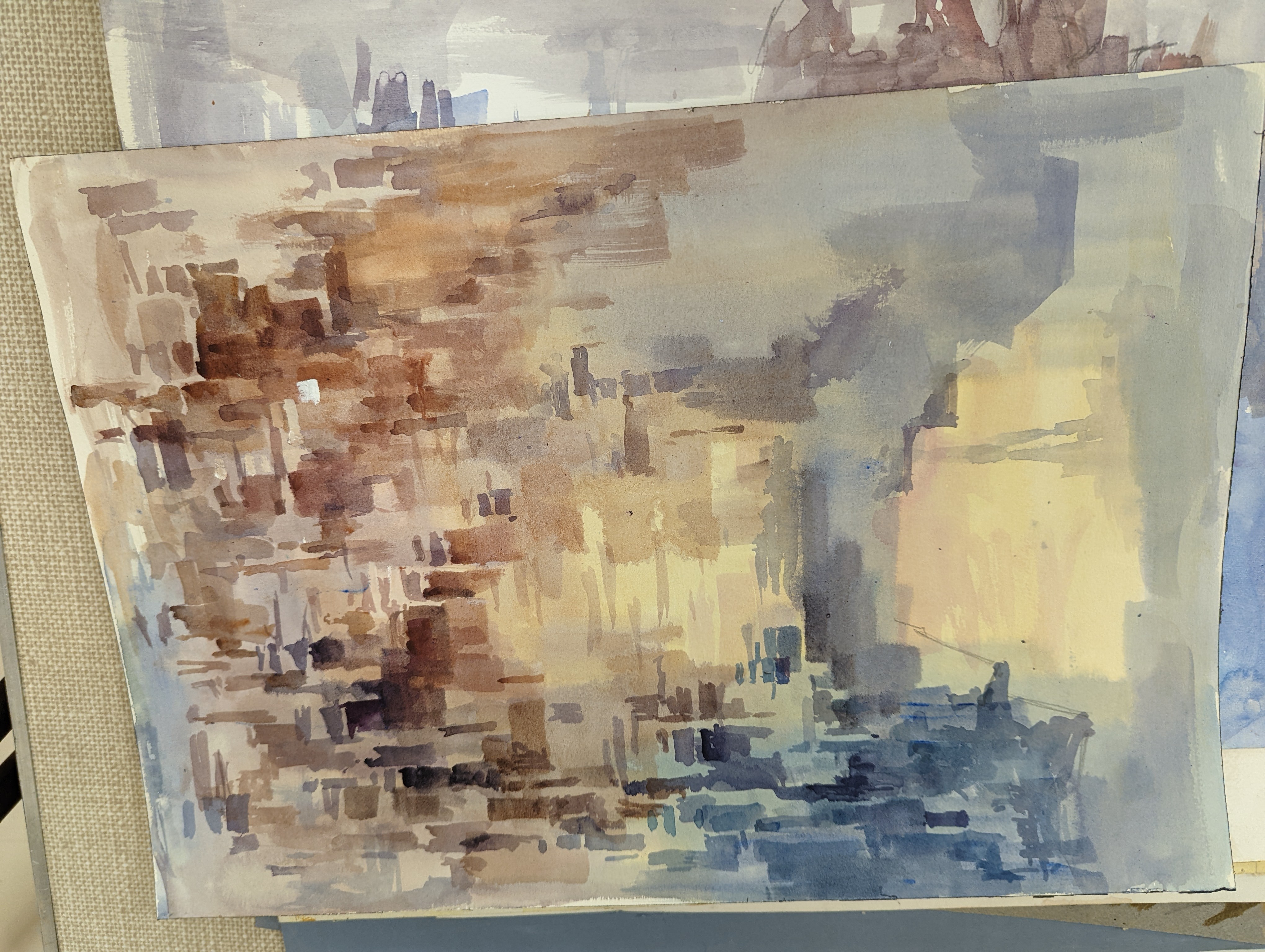 Michael Cadman (1920-2010), a group of assorted watercolours, mostly topographical scenes c.1995 to 2003, largest 46 x 61cm, one framed, the others unframed